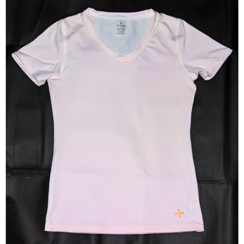 Tommie Copper Znergy Women's Short Sleeve V-Neck Compression Shirt Size Large